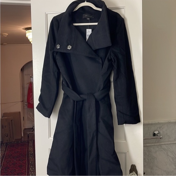 Ann Taylor Black Belted Coat - Picture 4 of 5